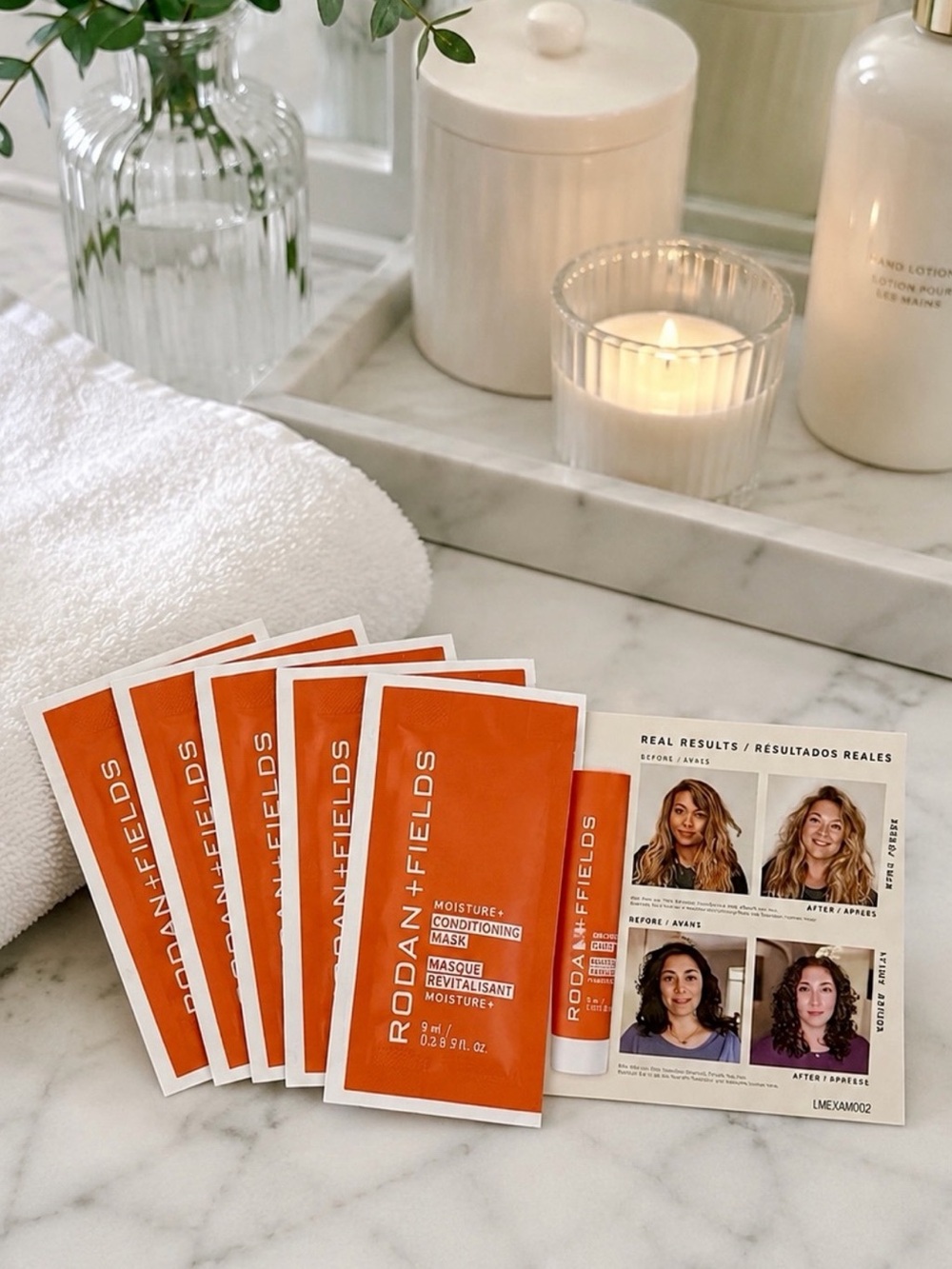 RODAN + FIELDS Moisture+ Hair Mask 5 Pack Travel Size NWT Deep Conditioner